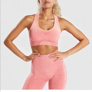 Gymshark Ombre Seamless Sports Bra- Peach Coral XS